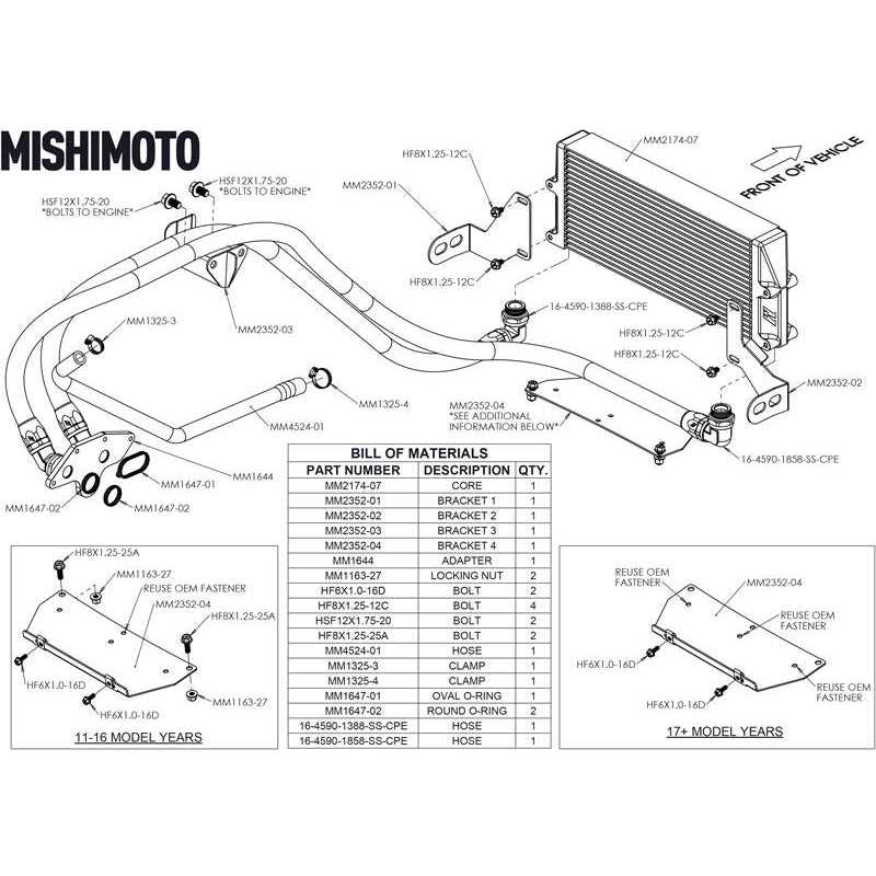 Mishimoto MMOC-F2D-11K Performance Oil Cooler Ford 6.7 2011-2019