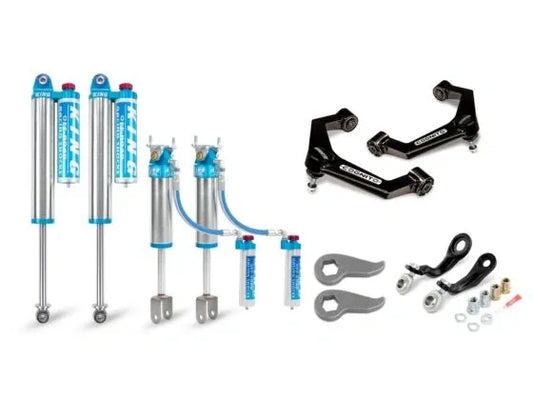 Cognito 3-Inch Elite Leveling Kit with King 2.5 Reservoir Shocks For 11-19 Silverado Sierra 2500/3500 2WD/4WD