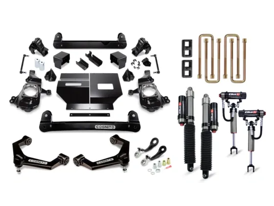 Cognito 4-Inch Elite Lift Kit with Elka 2.5 Reservoir Shocks for 20-24 Silverado/Sierra 2500/3500 2WD/4WD